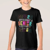 Officieel een senior 2026 Mijn laatste eerste dag  Tri-Blend Shirt (Voorkant)