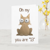 OFFICIEEL EEN TEEN OM **13** ZELDAG KAART (Gele Bloem)