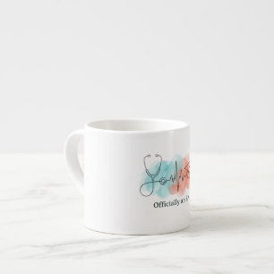 "Officieel een verpleegkundige" afstudeercadeau Espresso Kop