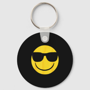 Officieel Emoji Retro Zonnebril Gele Glimlach Gezi Sleutelhanger