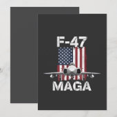 Officieel F47 Maga Gevechtsvliegtuig F-47 Straalja Kaart (Voorkant / Achterkant)
