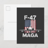 Officieel F47 Maga Gevechtsvliegtuig F-47 Straalja Uitnodiging Briefkaart (Voorkant / Achterkant)