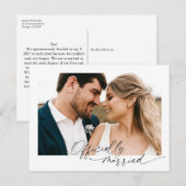 Officieel gehuwde aankondiging briefkaart (Voorkant / Achterkant)