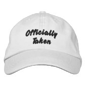 Officieel genomen, bruid, vrijgezellenfeest bruilo geborduurde pet (Voorkant)