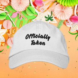 Officieel genomen, bruid, vrijgezellenfeest bruilo geborduurde pet