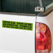 Officieel geocache Retrieval Vehicle Bumpersticker (Op Truck)