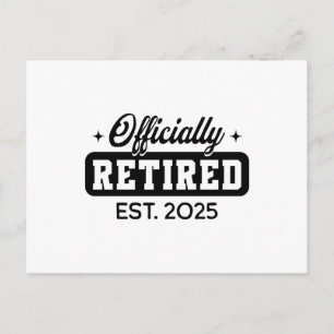  officieel gepensioneerd 2025 briefkaart
