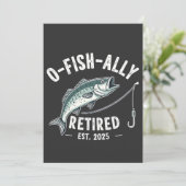 Officieel gepensioneerd 2025 Fisher Dad pensioen Kaart (Staand voorkant)