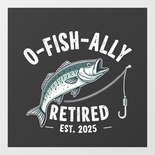 Officieel gepensioneerd 2025 Fisher Dad pensioen Raamsticker (Vel)