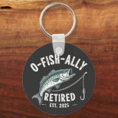 Officieel gepensioneerd 2025 Fisher Dad pensioen Sleutelhanger (Voorkant)