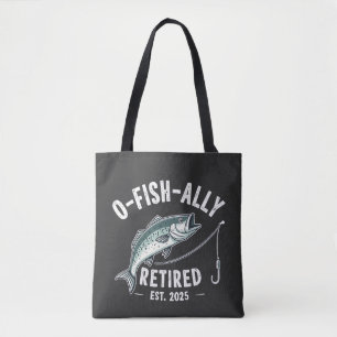 Officieel gepensioneerd 2025 Fisher Dad pensioen Tote Bag
