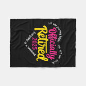 Officieel Gepensioneerd 2025 Hart Mannen Vrouwen Fleece Deken (Voorkant (Horizontaal))