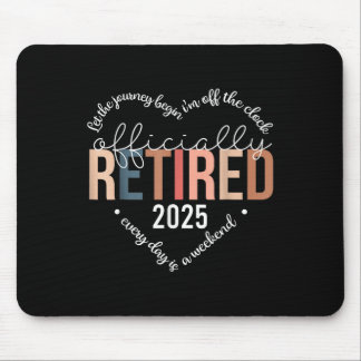 Officieel gepensioneerd 2025 Heart Shirt voor vrou Muismat