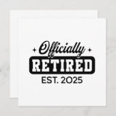  officieel gepensioneerd 2025 kaart (Voorkant / Achterkant)