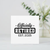  officieel gepensioneerd 2025 kaart (Staand voorkant)