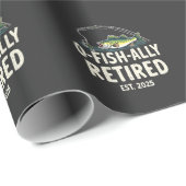 Officieel gepensioneerd. 2025 Pensioen Fisher Dad Cadeaupapier (Rol Hoek)