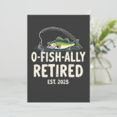 Officieel gepensioneerd. 2025 Pensioen Fisher Dad Kaart (Staand voorkant)