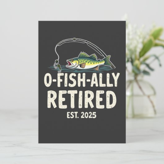 Officieel gepensioneerd. 2025 Pensioen Fisher Dad Kaart (Staand voorkant)
