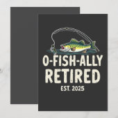 Officieel gepensioneerd. 2025 Pensioen Fisher Dad Kaart (Voorkant / Achterkant)