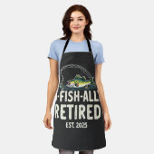 Officieel gepensioneerd. 2025 Pensioen Fisher Dad Schort (Gedragen)