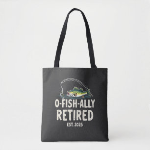 Officieel gepensioneerd. 2025 Pensioen Fisher Dad Tote Bag