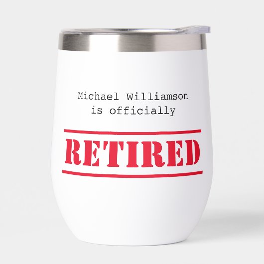 Officieel gepensioneerd, aangepaste naam cadeau ro (Links)