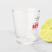 Officieel gepensioneerd, aangepaste naam cadeau ro shot glas (Links)