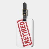 officieel gepensioneerd bagagelabel (Voorkant verticaal)