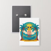 Officieel Gepensioneerd Funny Retirement Shirt Button (Voorkant / Achterkant)