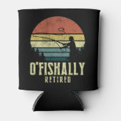 Officieel Gepensioneerd Grappig vissen pensioen Blikjeskoeler (Voorkant)
