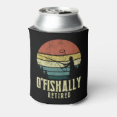Officieel Gepensioneerd Grappig vissen pensioen Blikjeskoeler (Blikje Achterkant)