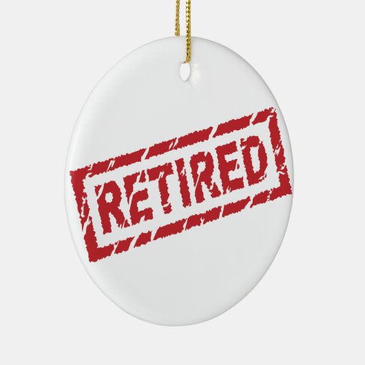 officieel gepensioneerd keramisch ornament (Rechts)