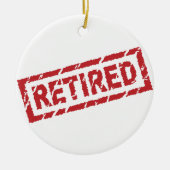 officieel gepensioneerd keramisch ornament (Voorkant)