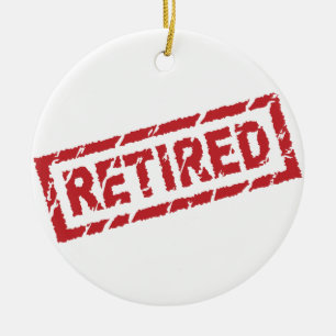 officieel gepensioneerd keramisch ornament