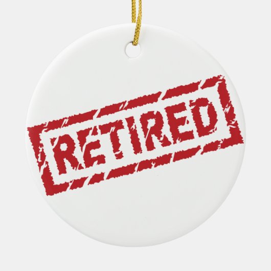 officieel gepensioneerd keramisch ornament (Voorkant)