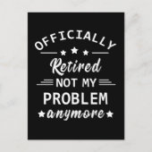 officieel gepensioneerd zodat ik mijn probleem nie briefkaart (Voorkant)
