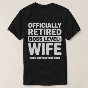 Officieel Gepensioneerde Baas Niveau Echtgenote Aa T-shirt