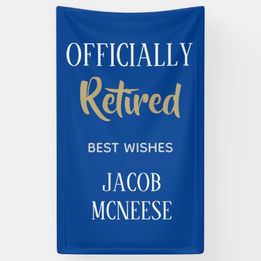 Officieel gepensioneerde CUSTOM banner (Verticaal)