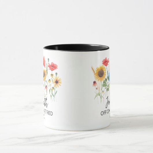 Officieel gepensioneerde Floral Woman Vriend Medew Mok (Midden)