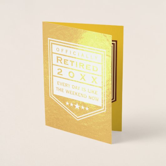 Officieel Gepensioneerde Foliekaart Folie Kaarten (Voorkant)