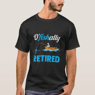 Officieel gepensioneerde grappige visser pensioen t-shirt