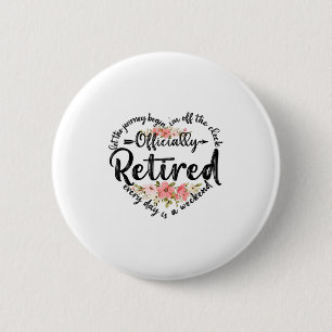 Officieel gepensioneerde hart Schattigee pensioner Ronde Button 5,7 Cm