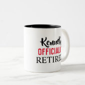Officieel gepensioneerde mok gepersonaliseerd (Voorkant rechts)
