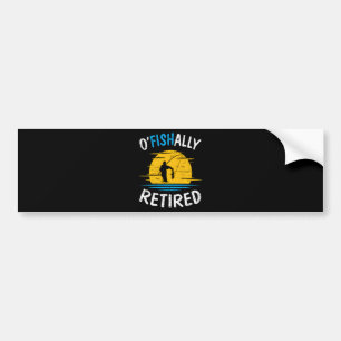 Officieel Gepensioneerde Plan Visser Visserman Bumpersticker