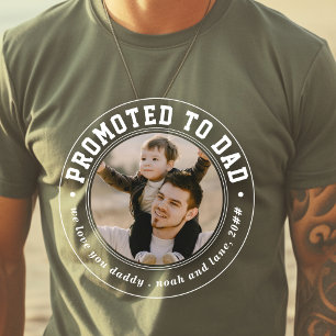 Officieel gepromoveerd tot Dad Classic Badge Photo T-shirt