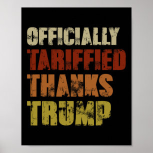 Officieel getariferde Bedankt Trump Retro 8647 opn Poster