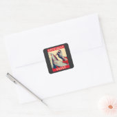 Officieel gevaxeerd vierkante sticker (Envelop)