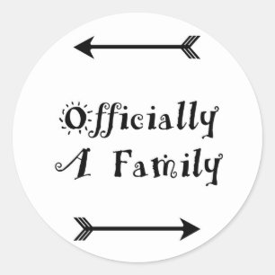 Officieel gezin - dag van adoptie ronde sticker