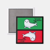 Officieel goedkeuringszegel/afkeuring [ja/neen] magneet (Voorkant / Achterkant)