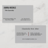 Officieel grijs visitekaartje (Voorkant / Achterkant)